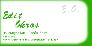 edit okros business card