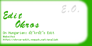 edit okros business card